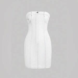 White Denim Dress